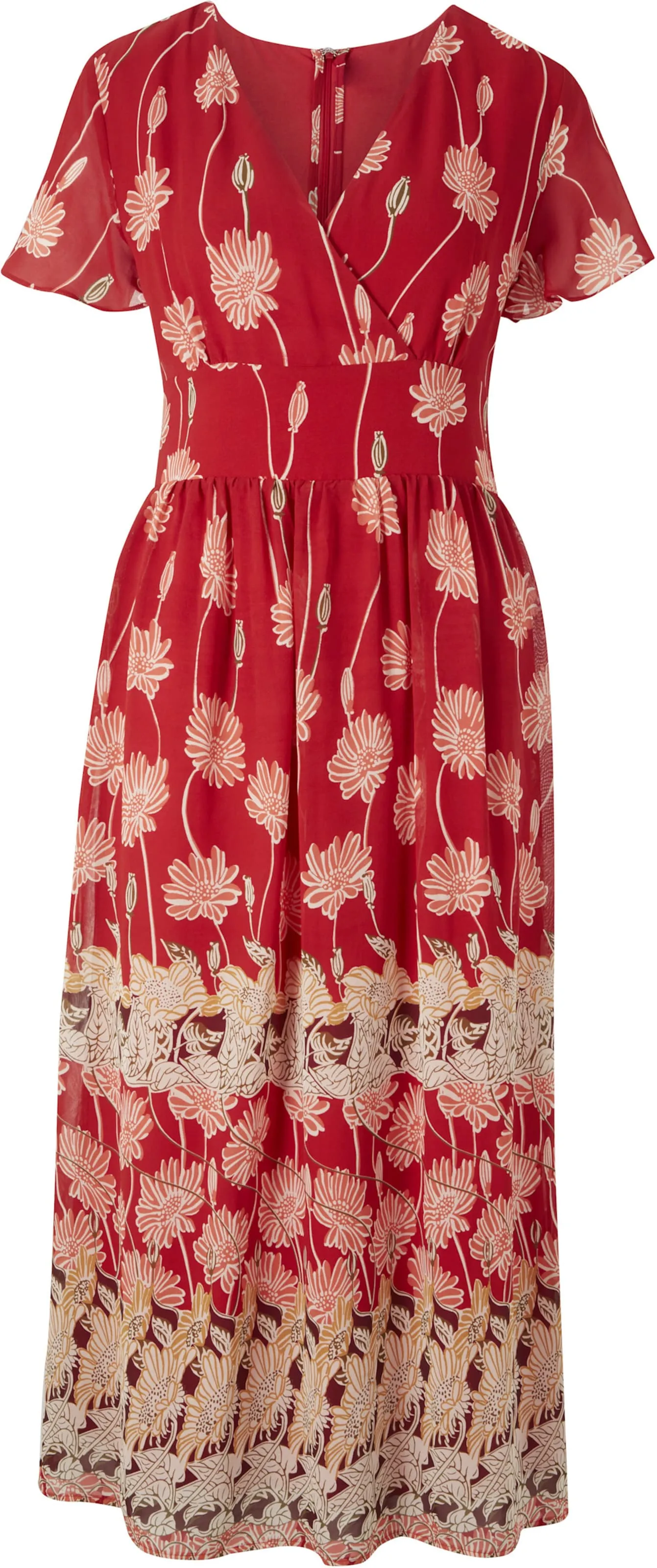 heine Druck-Kleid in rot